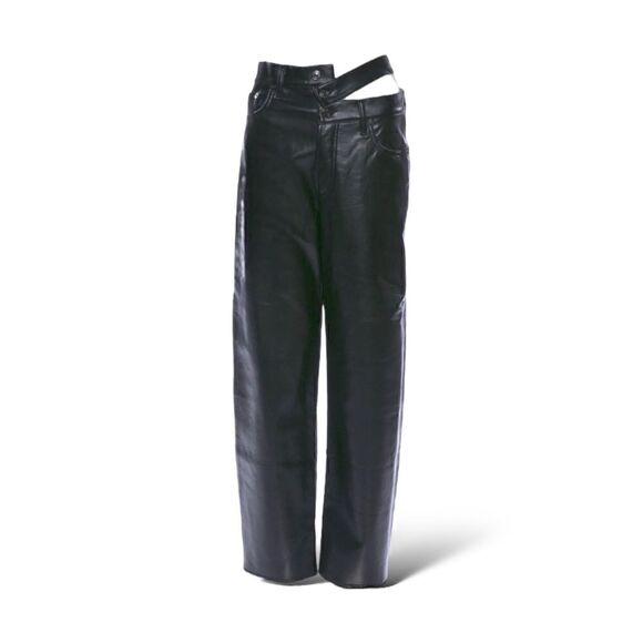 AGOLDE Wide Leg Black Leather Pants
|Size: S| - Picture 1 of 6